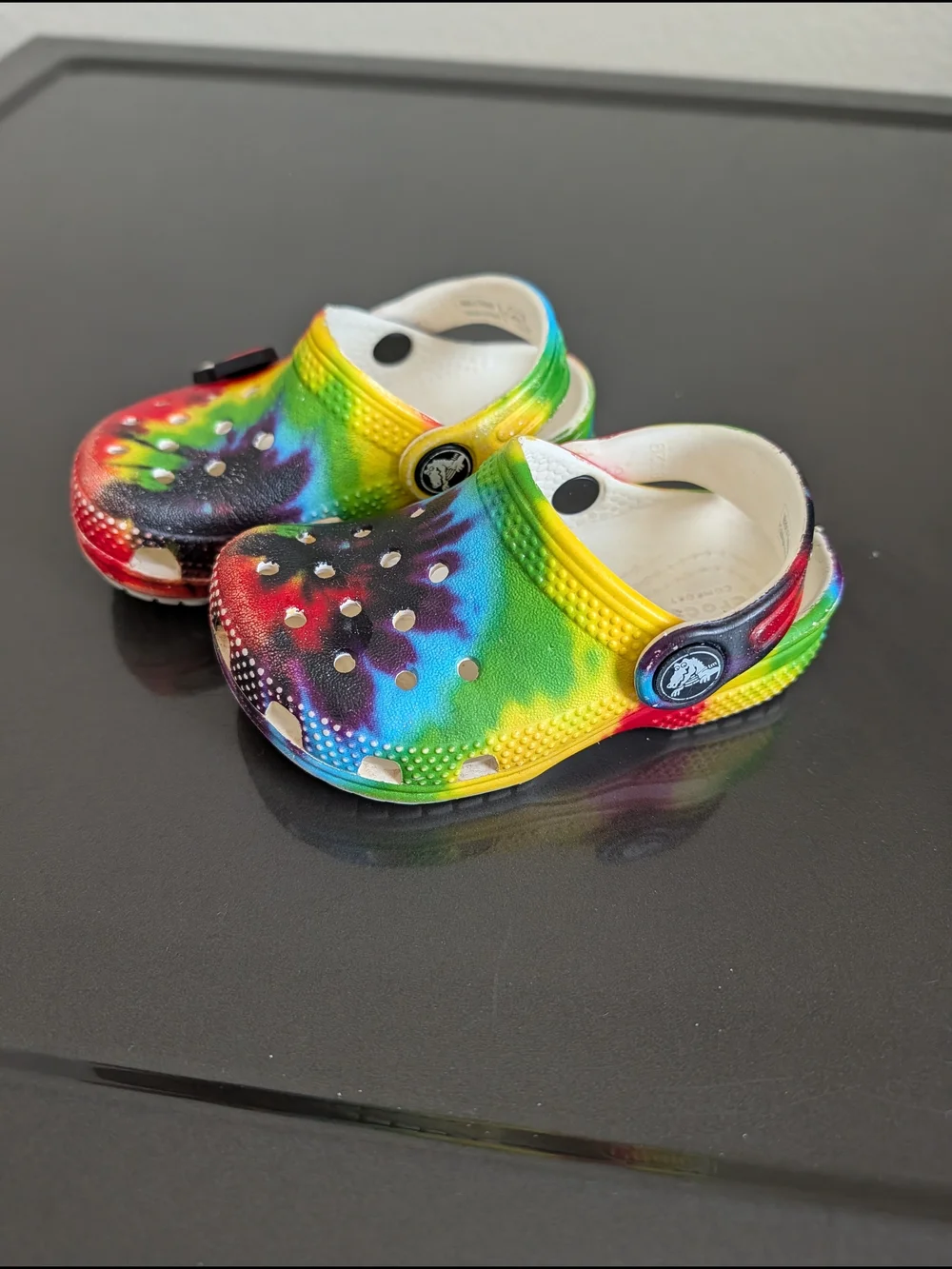 Crocs Shoes Kids 4 Toddler Classic Tie Dye Graphic Clogs Slip On 205451